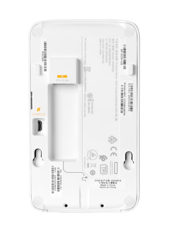 Pikkukuva 2 / 3: HPE Aruba Networking AP-503H (RW) Dual Radio 802.11ax 2x2 1+2 Ethernet Unified Hospitality AP 1487 Mbit/s Valkoinen Power over Ethernet -tuki