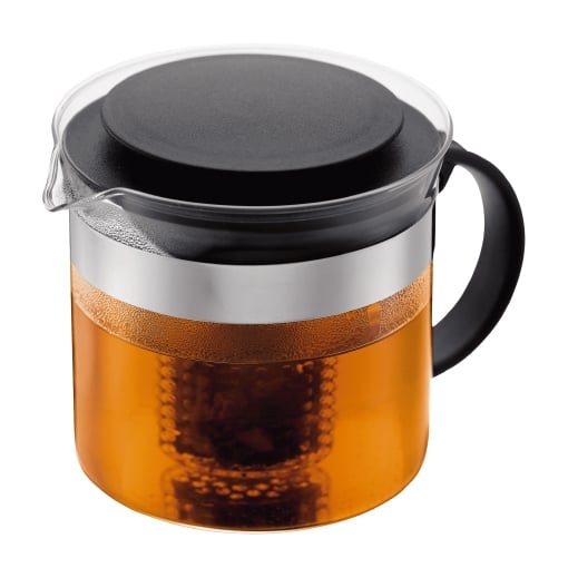 Bodum 1875-01 teenkeitin 1 L Musta, Läpinäkyvä