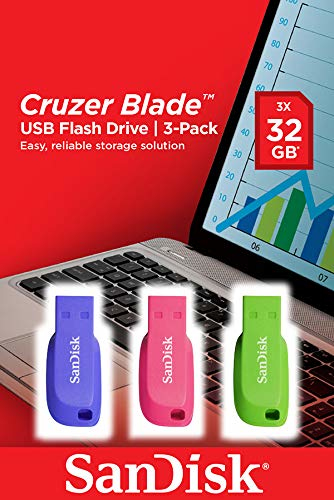 SANDISK Cruzer Blade USB-minne 3-pack 32GB (SDCZ50C-032G-B46T) SANDISK Cruzer Blade USB-minne 3-pack 32GB (SDCZ50C-032G-B46T)