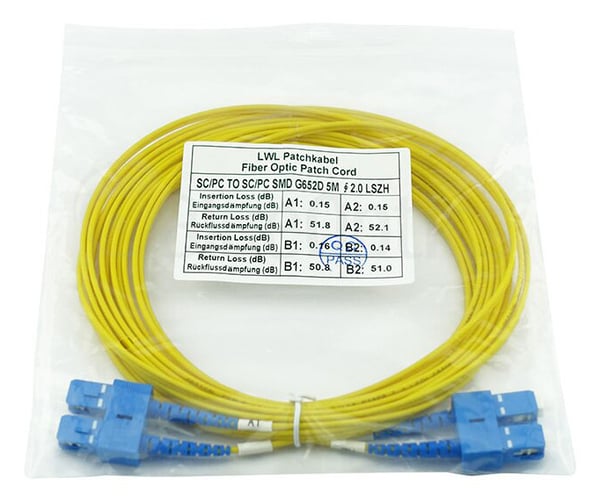 BlueOptics SFP3232BU20MK InfiniBand og fiberoptisk kabel 20 m SC Gul