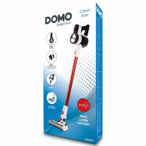 Miniatyrbillede 23 af 29: Domo DO242SV stav støvsuger & elektrisk kost Stick vakuum Batteri Dry HEPA Poseløs 0,55 L 200 W Sort, Rød, Hvid