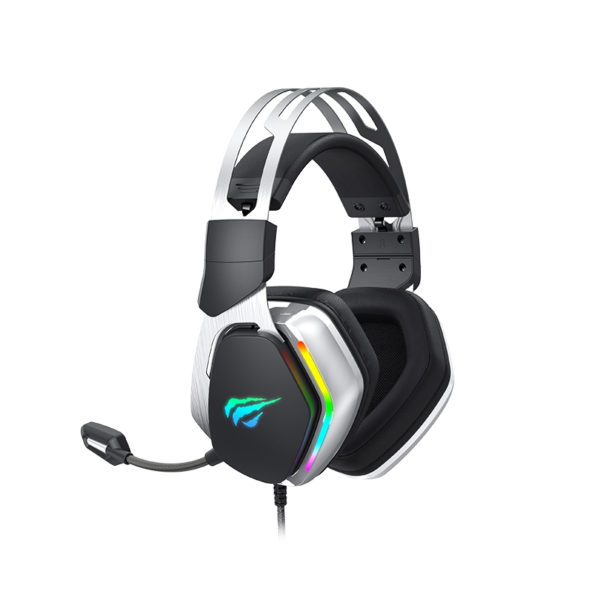 Havit H2018U hovedtelefoner/headset Ledningsført Spil Sort, Sølv