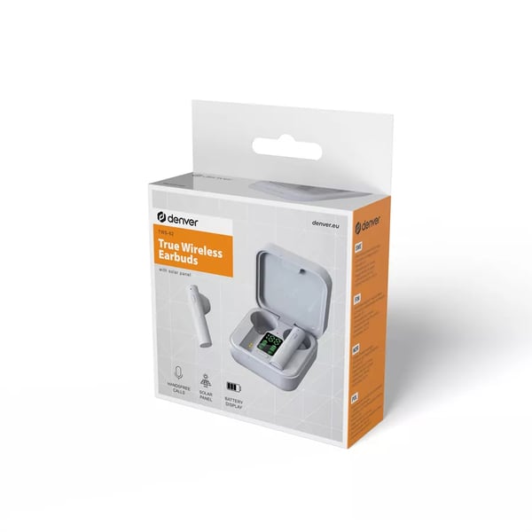 Denver TWS-62 hörlur och headset Trådlös I öra Samtal/musik Bluetooth Vit