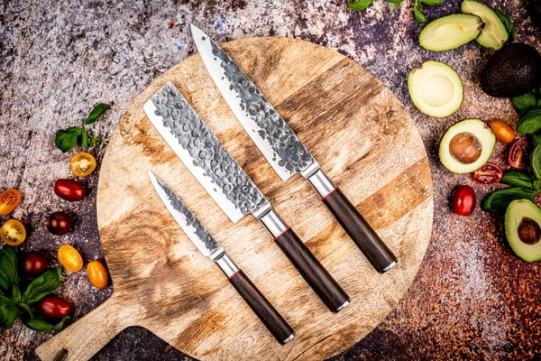 Miniatyrbillede 2 af 2: Forged Sebra 3 stk Knivsæt