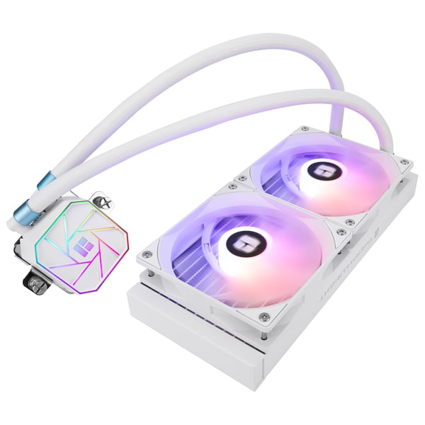 Thermalright Aqua Elite 240 WHITE ARGB V3 Tietokoneen jäähdytysjärjestelmä Suoritin Nestejäähdytyspakkaus 12 cm Valkoinen 1 kpl
