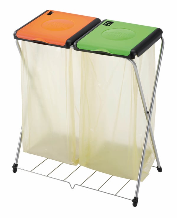 Gimi Nature Plus 2 Rektangulær Resin, Stål Grøn, Orange