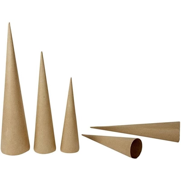 Miniatyrbillede 3 af 4: Creativ Company 265040 julepynt Koglejulepynt Papir Naturlig 3 stk