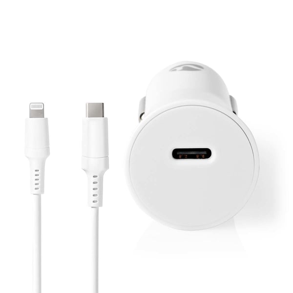 Nedis CCPDL20W111WT mobiililaitteen laturi Universaali Valkoinen Tupakansytytin Auto