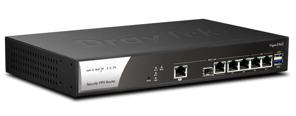 DrayTek Vigor 2962 kabelansluten router 2.5 Gigabit Ethernet Svart, Vit