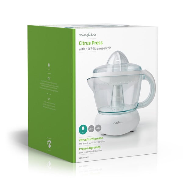 Miniatyrbillede 5 af 14: Nedis KAJC100CWT elektrisk citruspresser 0,7 L 25 W Hvid