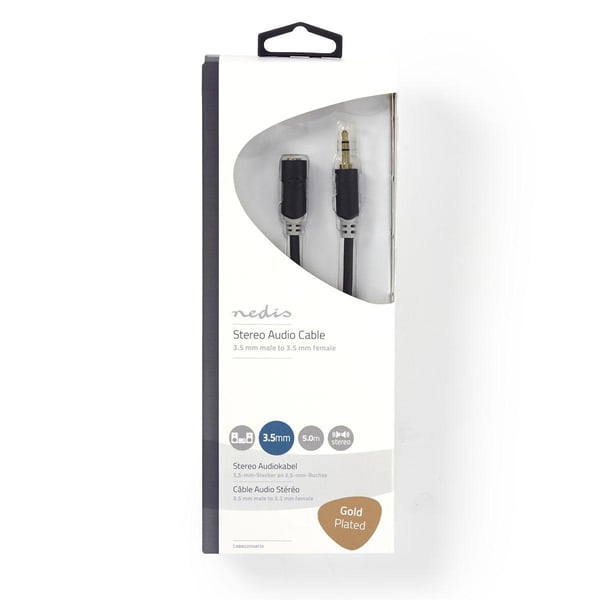 Nedis CABW22050AT50 lydkabel 5 m 3.5mm Anthracit