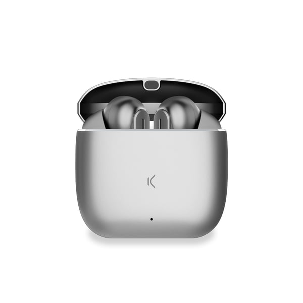 Ksix BXTW10PL kuulokkeet ja kuulokemikrofoni True Wireless Stereo (TWS) In-ear Puhelut/Musiikki USB Type-C Bluetooth Hopea