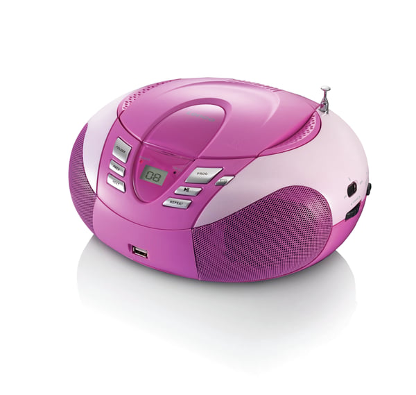 Miniatyrbild 1 av 4: Lenco SCD-37 Digital FM Rosa MP3-uppspelning