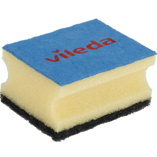 Vileda 139787 svamp Rektangulär Fiber Svart, Blå, Gul 3 styck