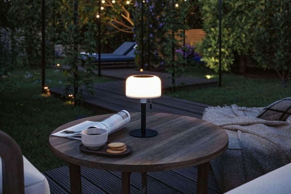 Miniatyrbillede 11 af 12: Paulmann Solar Bartja bordlampe Ikke-udskiftelig pære(r) 1,6 W LED Sort, Hvid