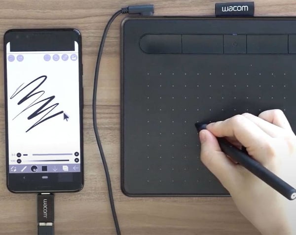 Miniatyrbild 3 av 5: Wacom Intuos S Bluetooth Manga Edition ritplattor Svart 2540 lpi 152 x 95 mm USB/Bluetooth