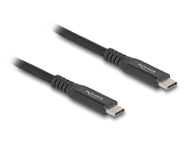 DeLOCK 80023 USB-kabel USB4 Gen 2x2 0,5 m USB C 20 Gbit/sek. 100 W Sort