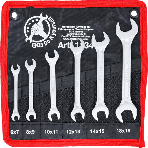 BGS technic Double Open End Spanner Set