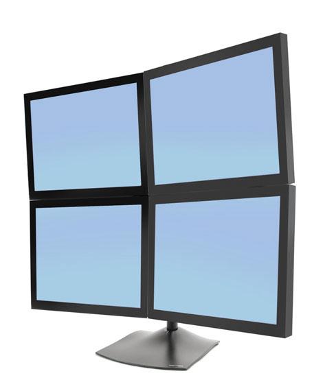 Pikkukuva 1 / 4: Ergotron DS Series DS100 Quad Monitor Desk Stand 61 cm (24") Vastaanotto Musta
