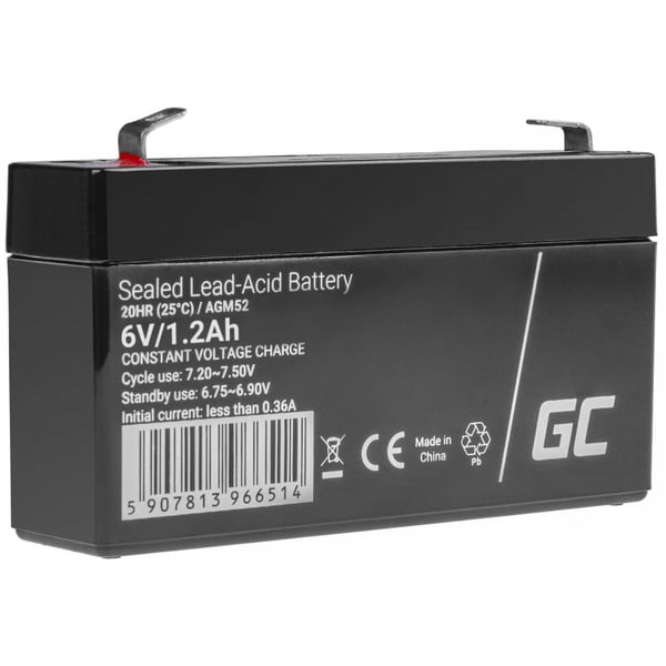 Green Cell AGM52 UPS-akku Sealed Lead Acid (VRLA) 6 V 1,2 ah