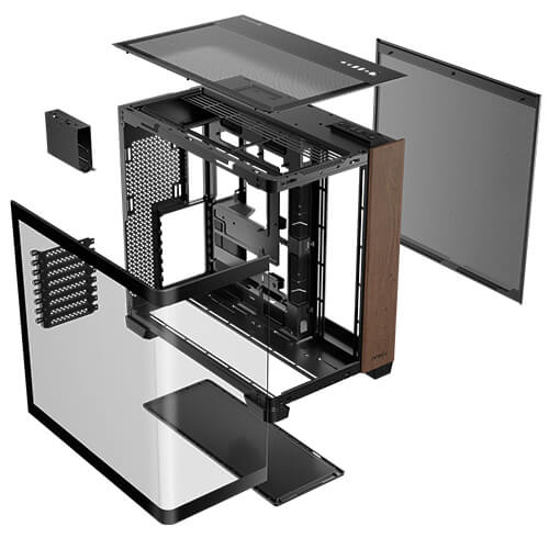 Antec Geh Antec C8 Curve Wood Full Tower musta retail - Tornikotelo - ATX