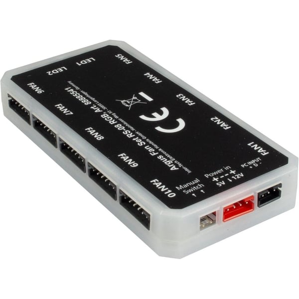 Miniatyrbillede 3 af 8: Inter-Tech Argus RS-08 Computerkabinet Ventilator 12 cm Sort, Hvid 3 stk