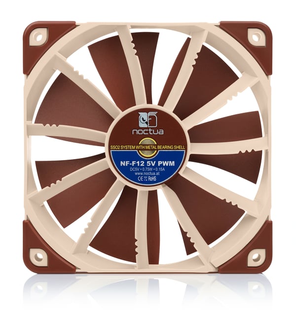 Noctua NF-F12 Computerkabinet Ventilator 12 cm Beige, Brun