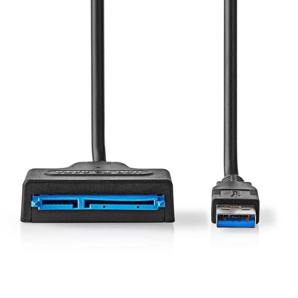 Nedis CCGB75100BK05 kabelomvandlare (hane/hona) USB-A SATA 22-Pin Svart
