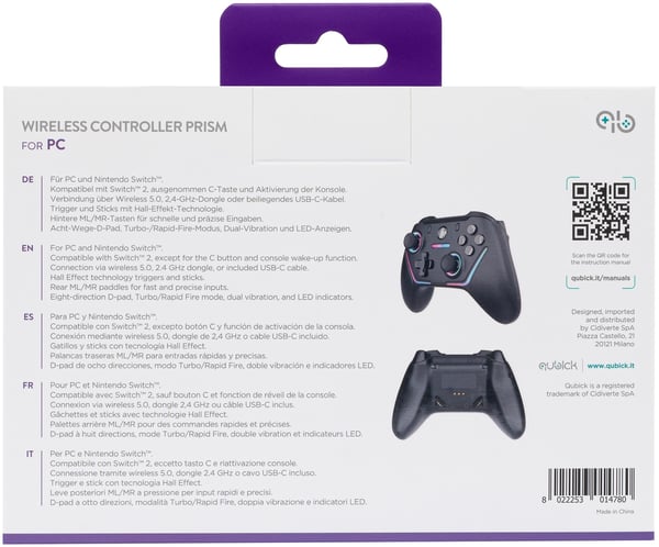 Miniatyrbillede 4 af 11: Qubick COPC0004 spil-controller Sort Gamepad Analog/digital PC