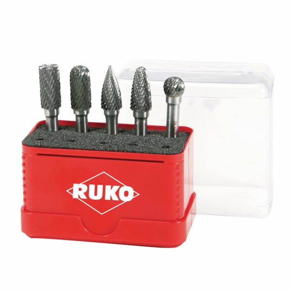 RUKO 116004 Hårdmetal Støbejern, Rustfrit stål, Stål, Titanium alloys 5 stk
