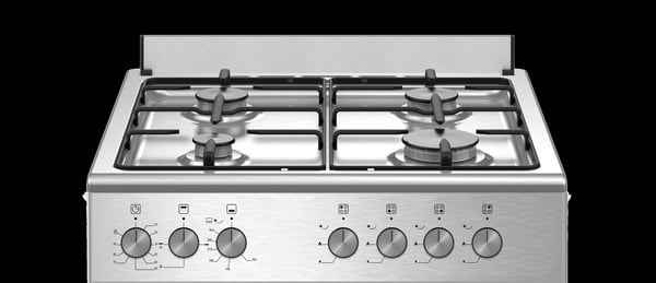 Miniatyrbild 3 av 4: Bertazzoni La Germania SE664GX24 spis Fristående köksspis Elektrisk/Gas Gas Rostfritt stål