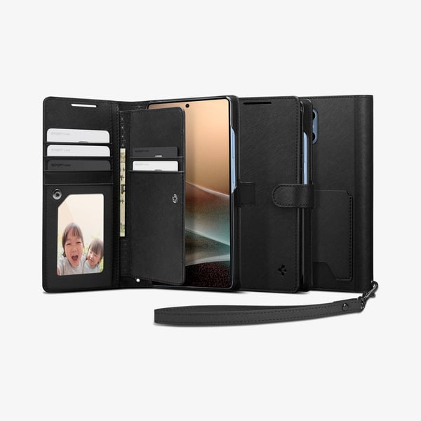 Spigen Wallet S matkapuhelimen suojakotelo 17,5 cm (6.9") Lompakkokotelo Musta