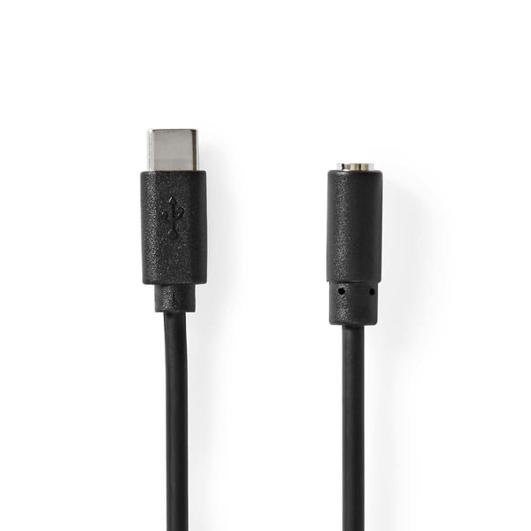 Miniatyrbild 1 av 2: Nedis CCGL65960BK10 USB-kablar USB 2.0 1 m USB Type-C 3,5mm Svart