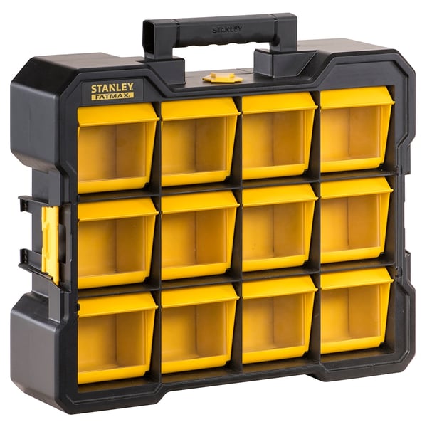 Miniatyrbillede 5 af 14: Stanley FMST81077-1 værktøjskasse og kasse Æske med små dele Plast, Polykarbonat (PC) Sort, Gul