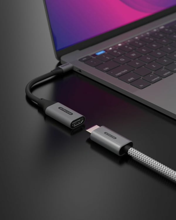 Miniatyrbillede 2 af 3: Sitecom AD-1002 kabel kønsskifter HDMI-A USB-C Sort, Grå