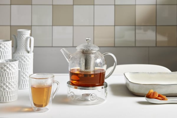 Miniatyrbillede 3 af 3: Bredemeijer Minuet tekande varmer Glas, Rustfrit stål Rund