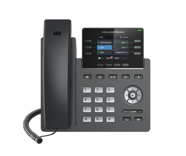 Miniatyrbillede 1 af 3: Grandstream Networks GRP2613W IP-telefon Sort 4 Linier TFT