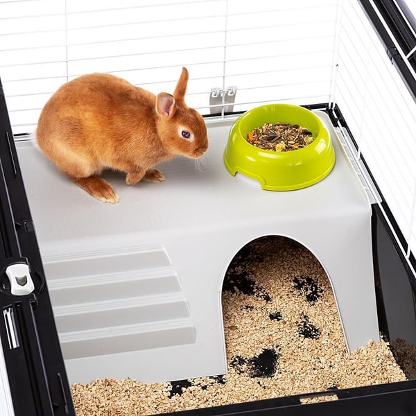 Miniatyrbillede 8 af 9: Ferplast Casita 100 Rabit Gråbrun, Hvid