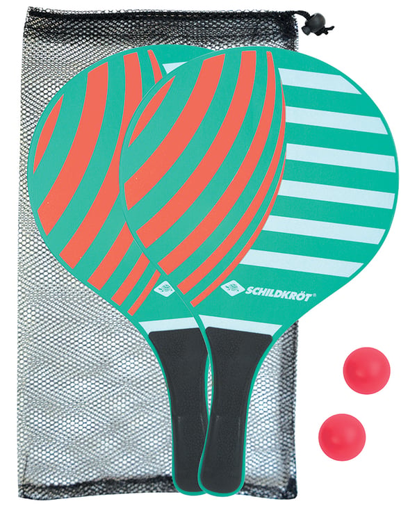 Miniatyrbillede 2 af 7: Schildkröt Funsports 970157 strandtennis ketsjer Krydsfiner Grøn, Orange, Hvid 2 stk