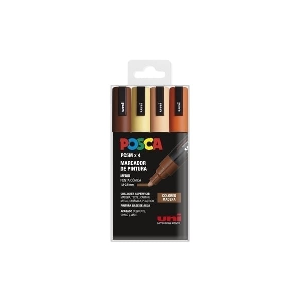 POSCA PC-5M/4C Flerfarvet 4 stk