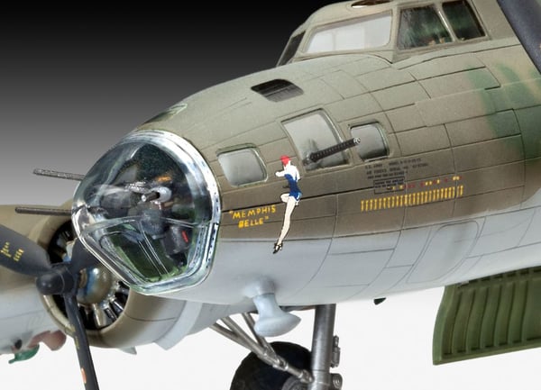 Revell B-17F Memphis Belle Luftfarkostmodell med fast vinge Monteringssats 1:72