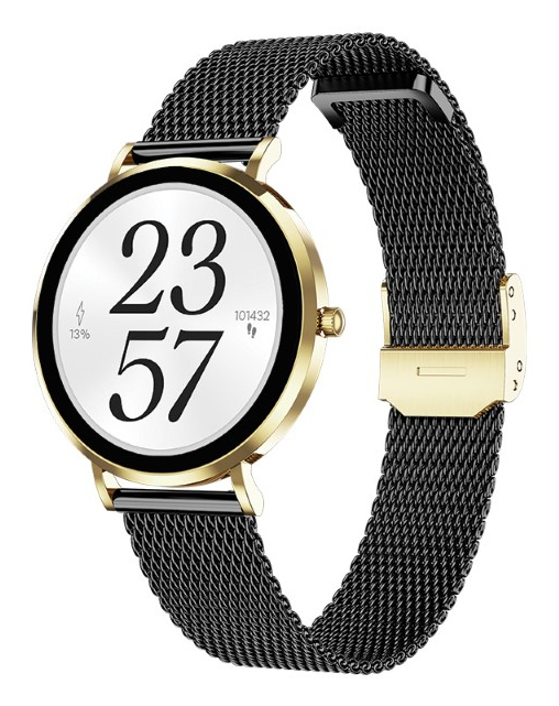 MaxCom FW28 3,02 cm (1.19") AMOLED 40 mm Digital 390 x 390 pixel Berøringsskærm Guld, Sort