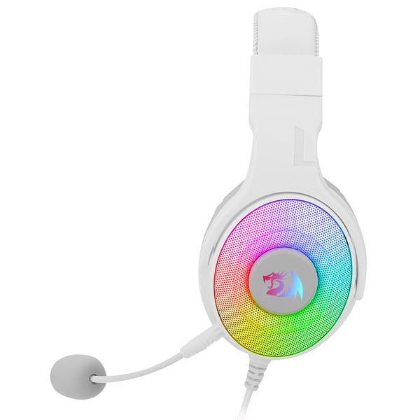 REDRAGON H350W-RGB kuulokkeet ja kuulokemikrofoni Langallinen Pääpanta Pelaaminen USB A-tyyppi Valkoinen