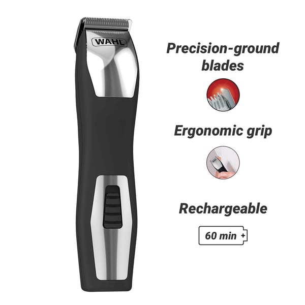 Miniatyrbild 5 av 7: Wahl GroomsMan Pro Batteri Svart, Rostfritt stål