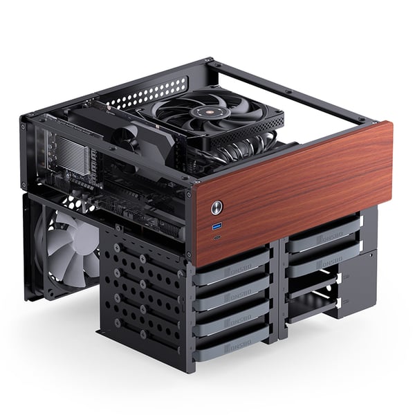 Jonsbo N4 Black Micro Tower Svart
