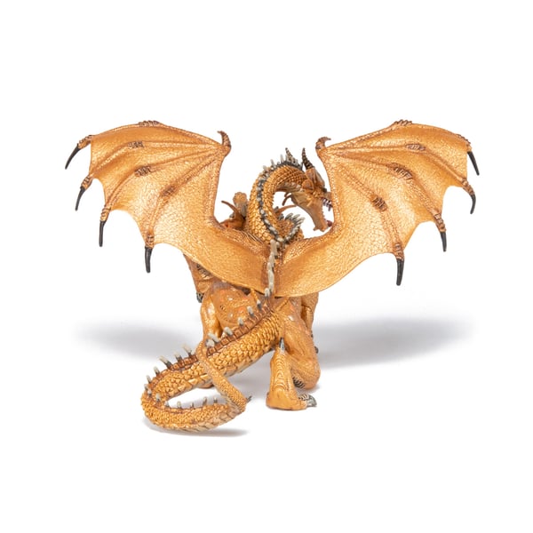 Pikkukuva 7 / 7: Papo Two headed dragon gold