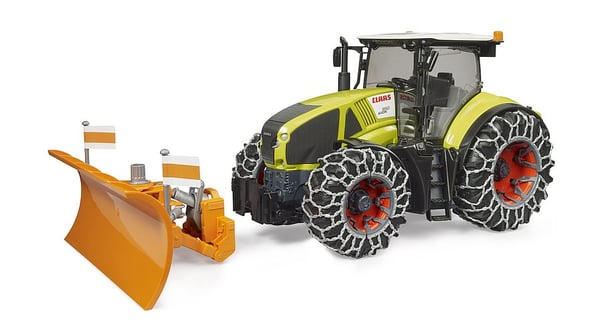 BRUDER Claas Axion 950 with Snow Chains and Plough Blade