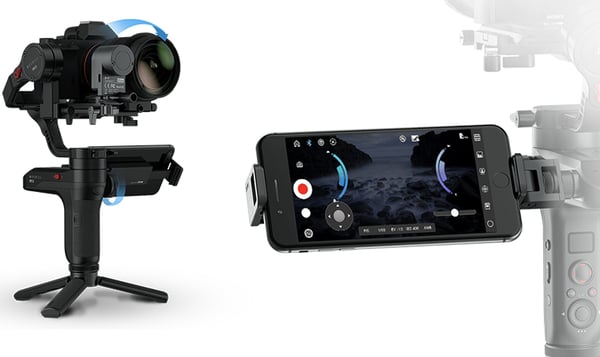 Miniatyrbillede 2 af 7: Zhiyun Tech Weebill Lab Smartphone-/sportskamera stabilisator Sort