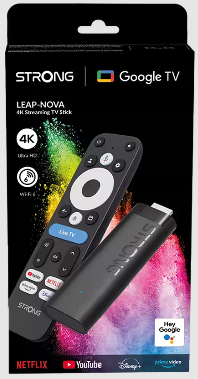 Strong LEAP NOVA Smart TV-dongel HDMI 4K Ultra HD Android Svart