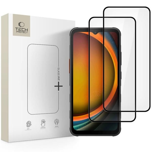 Miniatyrbild 1 av 6: TECH-PROTECT GLASS FIT+ HÄRDAT GLAS 2-PACK GALAXY XCOVER 7 / 7 PRO SVART